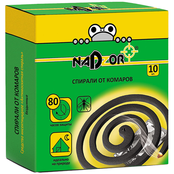 Спирали от комаров NADZOR (10шт) черные в Нефтеюганске