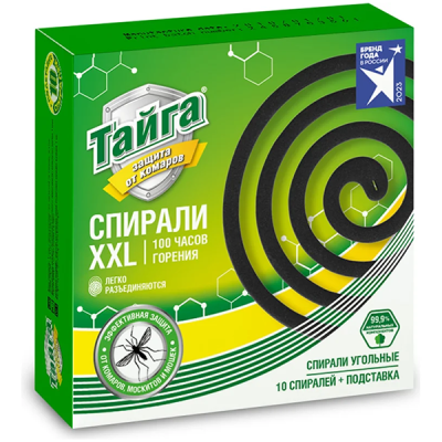 Спирали от комаров ТАЙГА черные (10шт) в Нефтеюганске