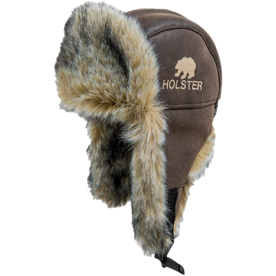 Шапка-ушанка Хольстер кож.зам (цв.коричневый)
