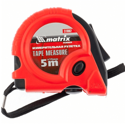 Рулетка MATRIX RUBBER  5м *19мм (31002) в Нефтеюганске