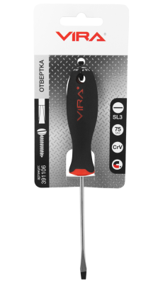 Отвертка плоская SL 3,0* 75мм VIRA (391106) в Нефтеюганске