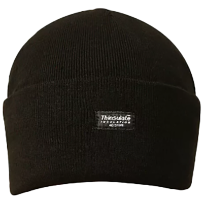 Шапка двуслойная с флисовой подкладкой (цв.черный)