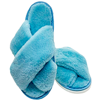   Тапочки домашние женские откр. цв.пыльно-голубой в Нефтеюганске