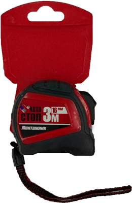 Рулетка  3м *16мм Монтажник с магнитом и автостопом (602316) в Нефтеюганске
