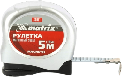 Рулетка  MATRIX MAGNETIC  5м *19мм магнитный зацеп (31011) в Нефтеюганске
